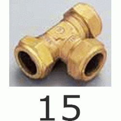 F 66 TE PARA COBRE COMPRESIN REF. 207 DE 15 TRADESA, Fittings Fitings Ermeto Racor F66 F-66 TES DERIBACIONES DERIVACIONES Racords copper
