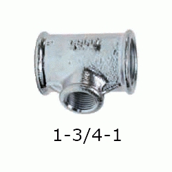 TE REDUCIDA FIGURA 130 DE 1" x 3/4" GALVANIZADA, Hierro Galvanizado  25 32