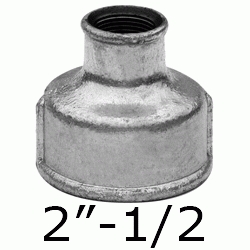 MANGUITO REDUCIDO FIGURA 240 DE 2" x 1/2" GALVANIZADO, Hierro  20 63 Uniones Empalmes Enpalmes Empalmar Enpalmar Reducciones Hembra