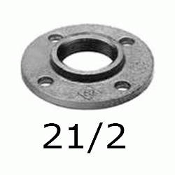 BRIDA REDONDA FIGURA 321 DE 21/2" GALVANIZADA, Hierro Galvanizado  2 1/2 2-1/2 75