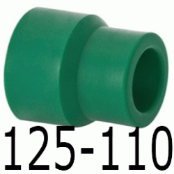 REDUCCION H-H 125-110 MM, REDUCTOR ppr polipropileno copolimero para polifusionar TERMOFUSIONAR H/H H-H Fg Figura 240 270