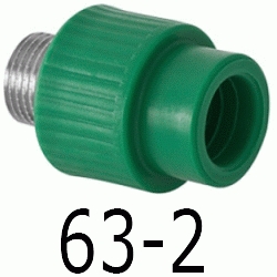 MANGUITO R.MACHO 63-2", TERMINAL ppr polipropileno copolimero para polifusionar TERMOFUSIONAR Machones Uniones Empalmes Enpalmes Empalmar Enpalmar Figura 243 Fg Mechones TRM