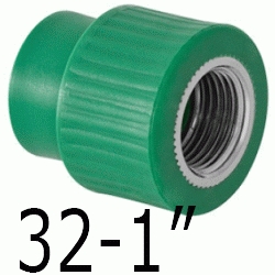 MANGUITO R.HEMBRA 32-1", UNION ROSCA HEMBRA ppr polipropileno copolimero para polifusionar TERMOFUSIONAR Empalmes Enpalmes Empalmar Enpalmar Figura 270 Fg