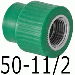 MANGUITO R.HEMBRA 50-1 1/2", UNION ROSCA HEMBRA 1 1/2 1-1/2 ppr 11/2" polipropileno copolimero para polifusionar TERMOFUSIONAR Empalmes Enpalmes Empalmar Enpalmar Figura 270 Fg