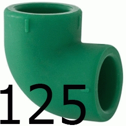 CODO 90� H-HEMBRA 125 MM, CURVA ppr CURBA polipropileno copolimero para polifusionar TERMOFUSIONAR H/H H-H Figura 90 Fg