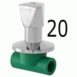 LLAVE C/POMO ASTA LARGA 20 MM, VALVULAS MANETA VOLANTE ppr BALBULAS polipropileno copolimero para polifusionar TERMOFUSIONAR Mandos Enbellecedores