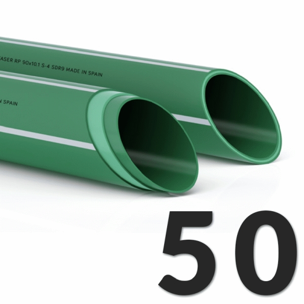 METROS Tubo Repolen Faser RP 50x56 1 S-4 Sdr9 REPOLEN 430200009 ( barras 4 metros), 