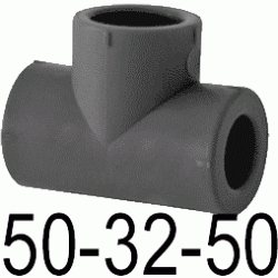 TE REDUCIDA N 50-32-50 MM, DERIVACION REDUCIDA DERIBACION ACCESORIOS TERMOFUSI�NAR polifusionar POLIETILENO PE-100 SYSTEM POLITILENO Negros Negras Repolen Figura 130 Fg