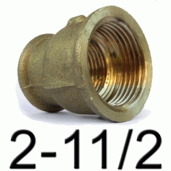 MANGUITO REDUCIDO DE METAL ( LATON ) FIGURA 240 HEMBRA HEMBRA ( HH ) DE 11/2" x 2", UNION REDUCIDA 1 1/2 1-1/2 Uniones, Engarce, Enchufe, Ensamble, Enganche, Empalme, Acoplamiento Conexin HEMBRA 11/2" H/H Enpalmes Empalmar Enpalmar H-H Reducciones