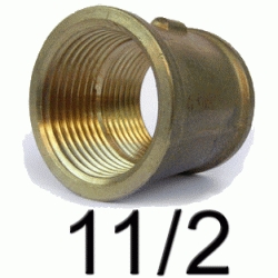 MANGUITO DE METAL ( LATON ) FIGURA 270 DE 11/2", Uniones, Engarce, Enchufe, Ensamble, Enganche, Empalme, Acoplamiento HEMBRA 1 1/2 1-1/2 11/2" CONEXION Enpalmes Empalmar Enpalmar