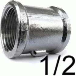 MANGUITO DE METAL ( LATON ) CROMADO FIGURA 270 DE 1/2", Uniones, Engarce, Enchufe, Ensamble, Enganche, Empalme, Acoplamiento Conexin HEMBRA Enpalmes Empalmar Enpalmar