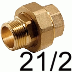 ENLACE DE METAL ( LATON ) DESMONTABLE FIGURA 341 MACHO HEMBRA ( MH ) 21/2", Uniones, Engarce, Enchufe, Ensamble, Enganche, Empalme, Acoplamiento Conexin ENLACE TRES PIEZAS 2 1/2 2-1/2 (M-H) ( M-H ) M/H