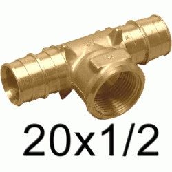 Uponor Q&E te hembra 20-Rp1/2"FT-20, Uponor Pex Polietileno Reticulado Wirsbo Wisbo QUICK & EASY derivacion laton DERIBACIONES TES POLITILENO 20 x 1/2 20-1/2 Figura 130 Fg