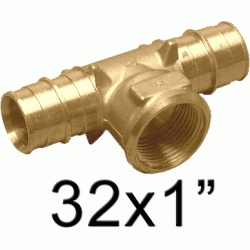 Q&E Te salida hembra hembra 32x1 REF 1047201 DSCTL, Uponor Pex Polietileno Reticulado Wirsbo Wisbo QUICK & EASY derivacion DERIBACIONES TES POLITILENO HH H/H H-H Figura 130 Fg