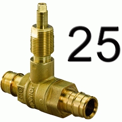 Uponor Q&E llave de corte recta 25x25, Uponor Pex Polietileno Reticulado Wirsbo Wisbo QUICK & EASY valvula POLITILENO BALBULAS PASO Llaves Corte