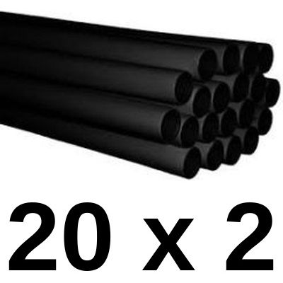 Metros de tubo multicapa para exterior NEGRO de 20 x 2 mm (en barras de 4 metros) ISOLTUBEX, 