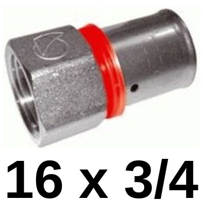 Enlace rosca hembra para multicapa de 16 x 3/4 ISOLTUBEX EH1634, 