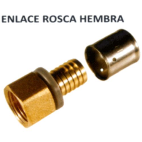ENLACE ROSCA HEMBRA DE 20x 1/2 PARA PEX ISOLTUBEX, COMPRESION APRIETE TERMINALES FIJOS ENTRONQUE ACCESORIOS Figura 270 Fg TRH