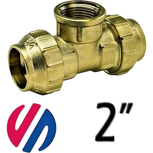 K 65 te hembra de metal mixta de 63x2 para tubo de polietileno ARCO 51063, K-65 K65 K/65 8428519027455 Fittings Fitings Accesorio Kas ROSCA HEMBRA politileno laton Racords Saiplen Sayplen Tuberias Tubos rh