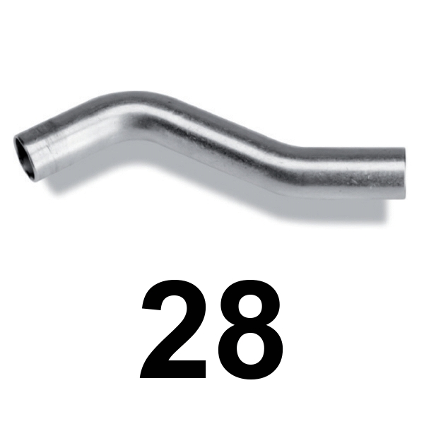 Curva desviacin inoxpres 28 INOX A316L, 