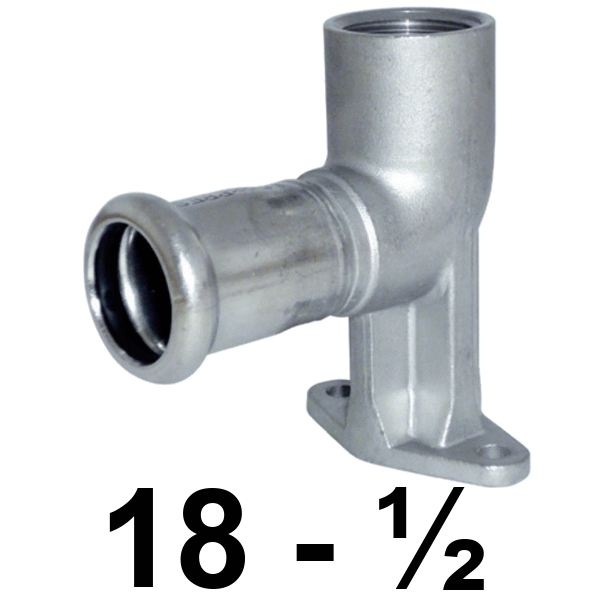 Codo distanciador inoxpres 18 - 1/2"  INOX A316L, 