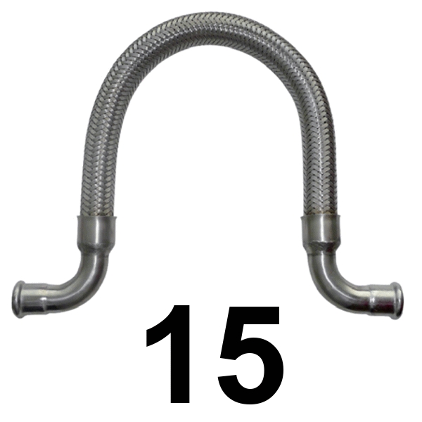 Flexible Pres Omega Inoxpres 15  INOX A316L, 