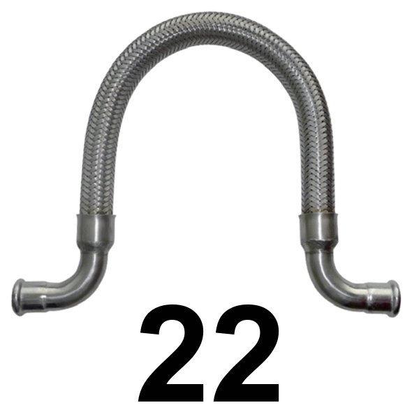 Flexible Pres Omega Inoxpres 22  INOX A316L, 