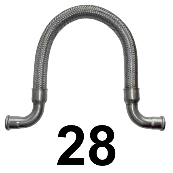 Flexible Pres Omega Inoxpres 28  INOX A316L, 