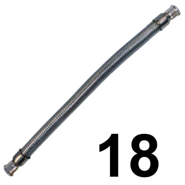 Flexible Pres Recto Inoxpres 18  INOX A316L, 