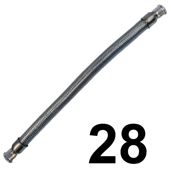 Flexible Pres Recto Inoxpres 28  INOX A316L, 