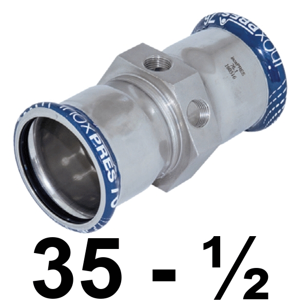 Manguito Multitoma Inoxpres 35 - 1/2"  INOX A316L, 