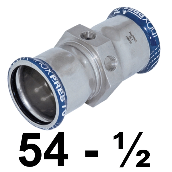 Manguito Multitoma Inoxpres 54 - 1/2"  INOX A316L, 
