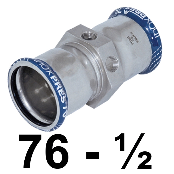 Manguito Multitoma Inoxpres 76 - 1/2"  INOX A316L, 