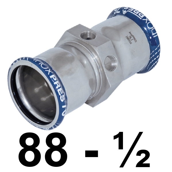 Manguito Multitoma Inoxpres 88 - 1/2"  INOX A316L, 