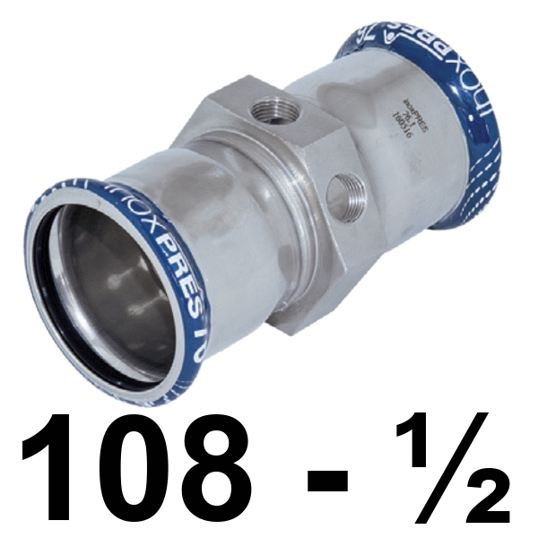 Manguito Multitoma Inoxpres 108 - 1/2"  INOX A316L, 