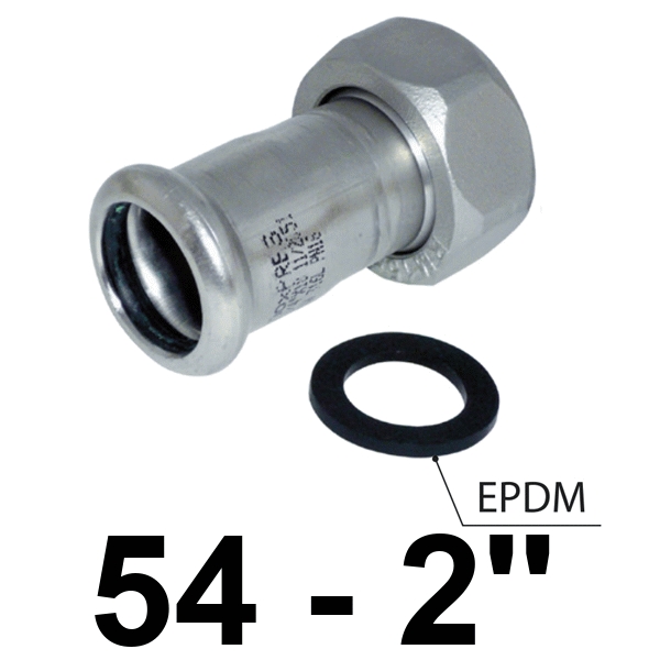 Racor 2 piezas inoxpres 54 - 2"  INOX A316L, RACOR LOCO