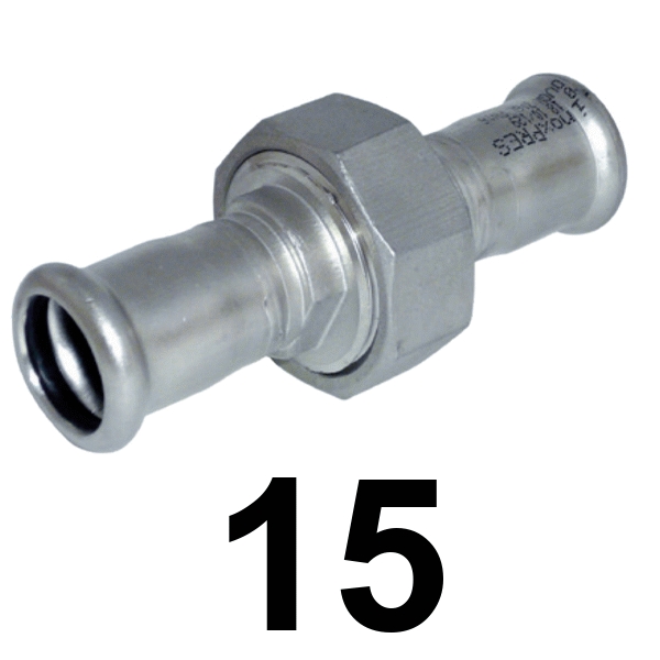 Racor 3 Piezas  Inoxpres conico 15  INOX A316L, 