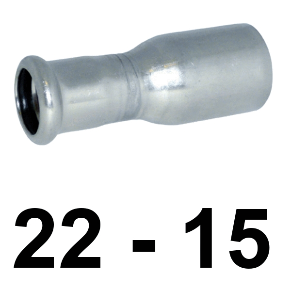 Reduccion inoxpres MH 22 - 15  INOX A316L, 