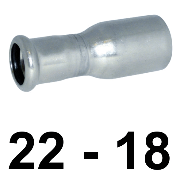 Reduccion inoxpres MH 22 - 18  INOX A316L, 