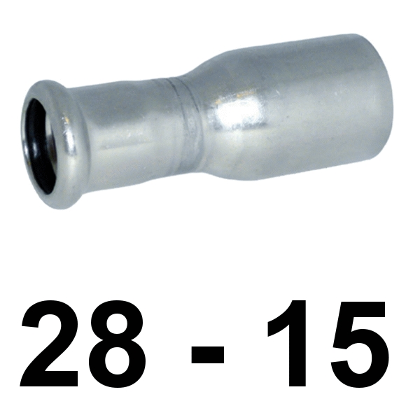 Reduccion inoxpres MH 28 - 15  INOX A316L, 