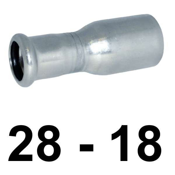 Reduccion inoxpres MH 28 - 18  INOX A316L, 