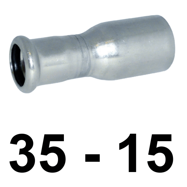 Reduccion inoxpres MH 35 - 15  INOX A316L, 