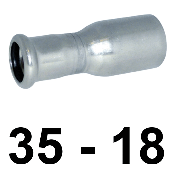 Reduccion inoxpres MH 35 - 18  INOX A316L, 