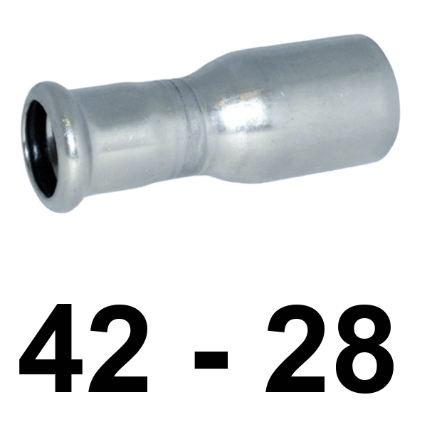 Reduccion inoxpres MH 42 - 28  INOX A316L, 