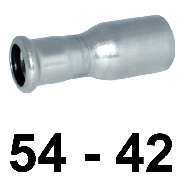 Reduccion inoxpres MH 54 - 42  INOX A316L, 