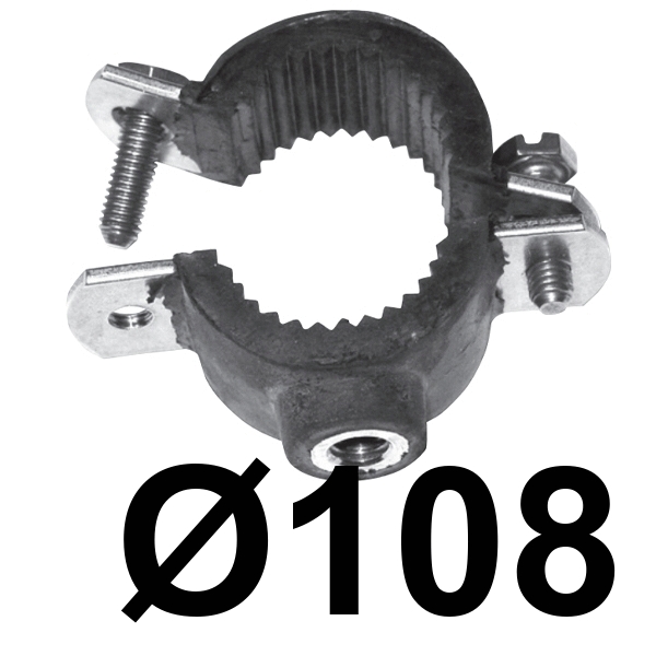 Abrazadera vulcanizada AISI-304 de 4 (108mm) INOXPRES 412AI0100, 