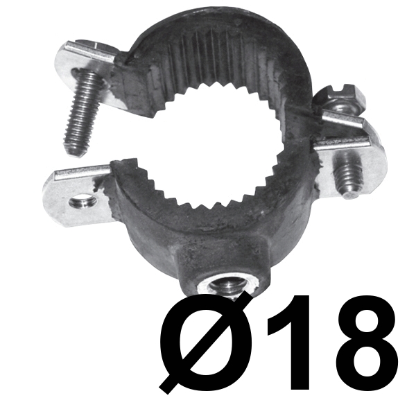 Abrazadera vulcanizada AISI-304 de 3/8" (18mm) INOXPRES 412AI010, 