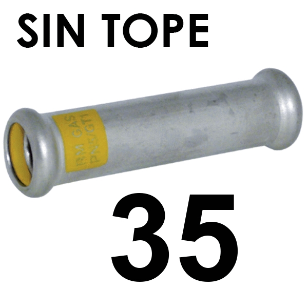 Manguito sin tope pres-gas HH 35 INOXPRES 23MST035, 