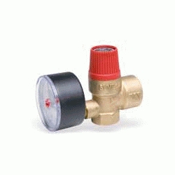 VALVULA SEGURIDAD PARA CALEFACCION Y ACS HEMBRA DE 3/4" DE 3 BAR CON MANOMETRO REF. MSM/E30 WATTS, A.C.S. AGUA CALIENTE SANITARIA GRC 3 KILOS ATMOSFERAS PRESION CODIGO 0210730 BALBULAS wats Seguridat Calderas para ATMF