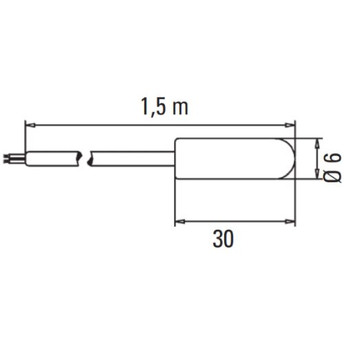SONDA DE RETORNO EBERLE SN8PCL 1500 PARA TERMOSTATOS U12/L U22/W U22/R Y FCU 32 W/S TEMPER CLIMA, CODIGO 0666100
